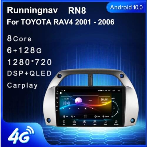 4G LTE Android 10.1 Fit TOYOTA RAV4 2001 2002 2003 2004 2005 2006 Multimedia Stereo Car DVD Player Navigation GPS Radio