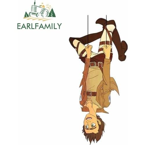 EARLFAMILY 13cm x 5.9cm For Attack on Titan Car Stickers Vinyl Material Decal Bumper Car Assessoires Sticker Decoration