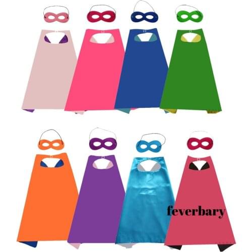 Plain Solid Two Colored Satin Superhero Cape child cape, party favor, satin capes, boys girls satin capes, cheap party favor