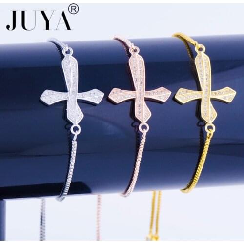 Factory Directly Sale Gold Copper Zircon Cross Elepant Bow Fox Animal Hamsa Hand Charms WOMEN bracelets Chain Bracelet