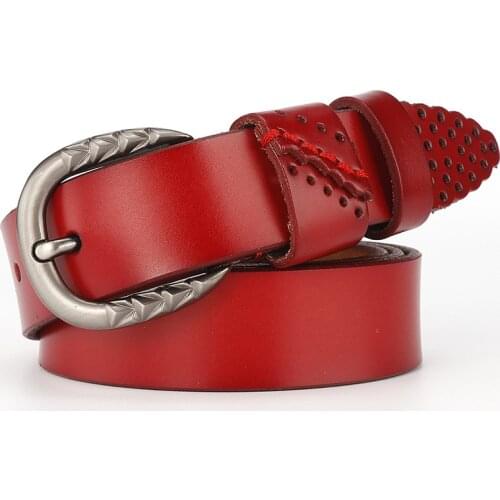 Cow Genuine Leather Luxury Strap Male Belts Women Cowskin Jeans Belts