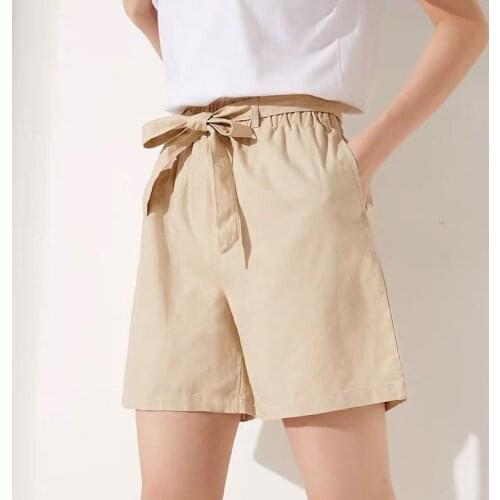 Plus size Shorts All-match 10 Color Casual cotton linen Shorts Women A-line High Waist Slim Shortts shorts black red 5XL 6XL 7XL