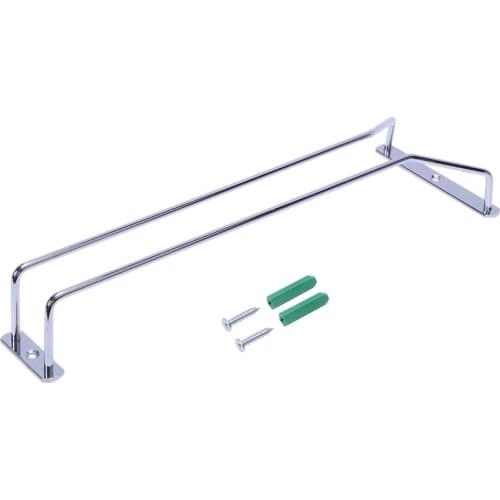 Glass Wine Champagne Cup Hangers Rack Holder with Screws (Silver)