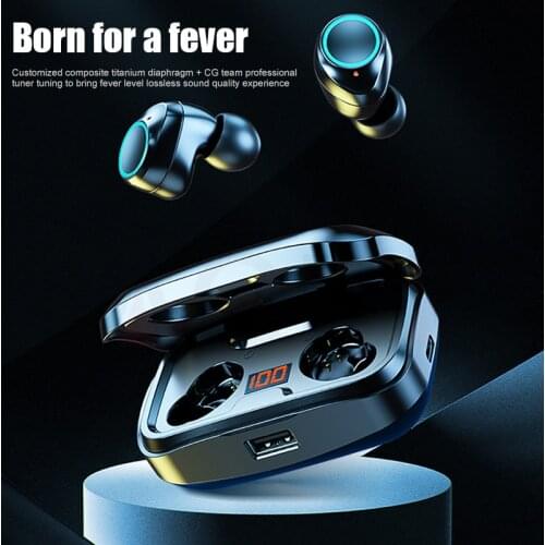 TWS Bluetooth 5.0 Earphones 3500mAh Charging Box Wireless Headphone 9D Stereo Sports Waterproof Earbuds Headsets With Microphone