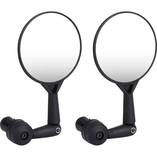 Bike Rear View Mirrors 360 Dregree Rotatable Adjustable Handlebar Mounted Convex Mirror for Mountain Road Bike Cycling