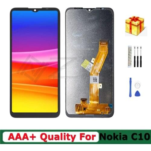 For Nokia C10 6.52 Inch LCD Display With Repair Tool Panel Glass Touch Screen TA-1342 Spare Part Digitizer Assembly Replacement