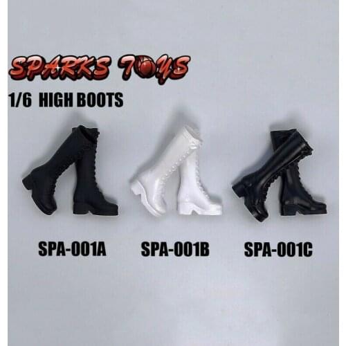 1/6 Woman High Boots Model Fit 12'' Female Action Figure Dolls Shoes Accessories SPA-001