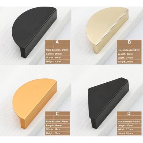 1PC Furnitures Cupboard Triangle Semicircular Drawer Pull Knob Cabinet Handle Home Accessories Door