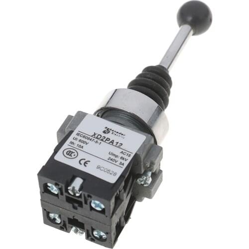 1pc 2NO 2 Positions XD2-PA12 XD2-PA22 Cross Push Button Switch Latching Self-locking Joystick Switch