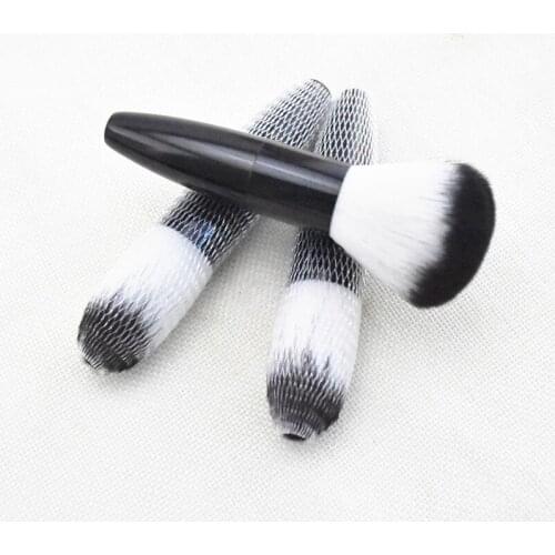 1pc Powder Brush Small Size Easy Taking Two-color Brush Plastic Short Handle Brush Makeup Tools Cosmetics