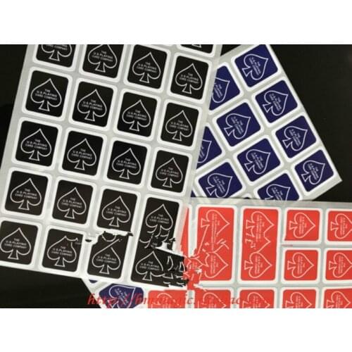 30 Sheets Bic Playing Card Case Box Deck Seal Sticker Magic Trick 24 on 1 Sheet 3 Colors for Choice Accessories Magia Toys Fun