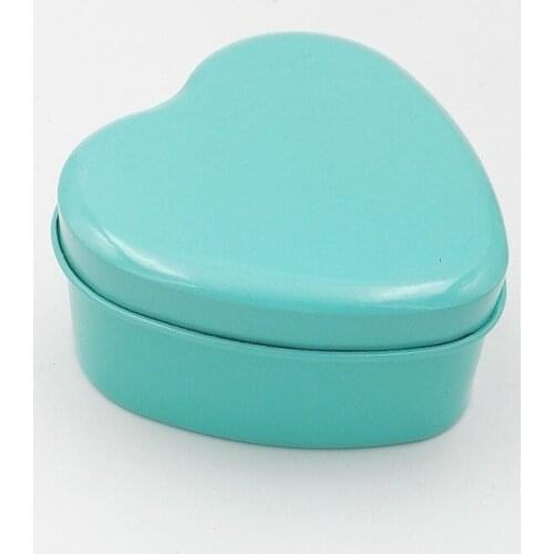 500pcs Wedding Candy Tin Box Heart Shape Candy Box Various Color Wedding Supplies WA1983