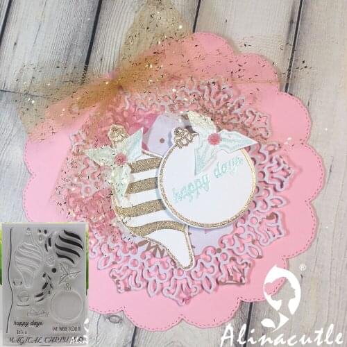 AlinaCraft CLEAR STAMPS Cutting Dies magic christmas bell Scrapbook Card paper craft silicon rubber roller transparent stamps