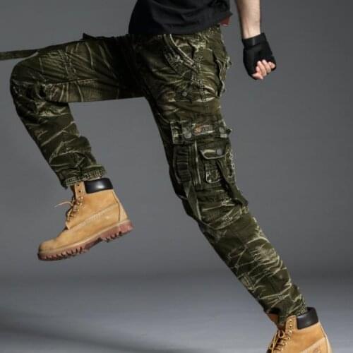 Fashion Men Pants Combat ink camouflage overalls Baggy Pants Mens Mens Military Casual Straight Trousers Male Bottoms Seasons