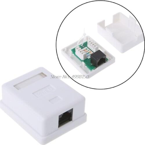 Cat6 RJ45 8P8C UTP Unshielded Single Port Desktop Mount Box Wholesale dropshipping