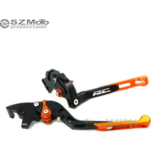 For KTM RC125 RC200 RC390 RC 2014 2015 Aluminum Motorcycle Accessories Folding Extendable Adjustable Brakes Clutch Levers CNC