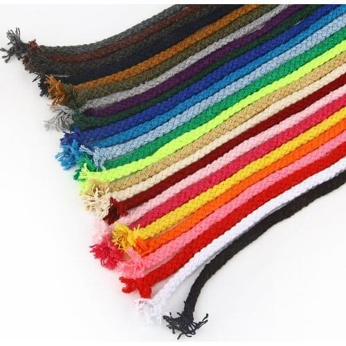 85m/lot 5mm Colorful Cotton Rope Cords Craft Twisted Thread DIY Handmade Macrame String Cord Clothing Accessory Home Decoration
