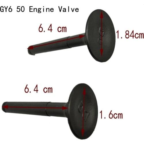Z015 Motorcycle Engine Valve Intake Exhaust Stem Valve For GY6 50 125 Scooter Moped ATV Engine Go-kart QM-GY650-64