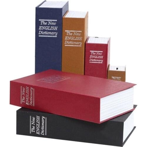 Fake Book Storage Box Mini Safe Box English Dictionary Book Bank Money Cash Jewellery Hidden Secret Security Book Box Home Decor