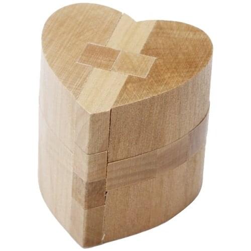 Luban Kongming Wooden Heart Lock Educational Puzzle Toy Kids Favors Great Gifts