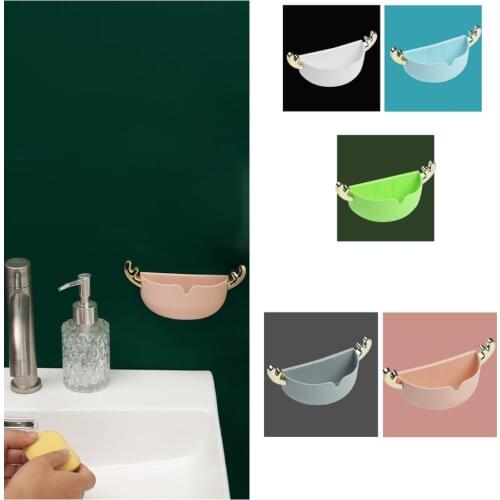 Antlers Shape Soap Box Bathroom Soap Holder Dish Storage Plate Tray Bathroom Soap Holder Case Bathroom Supplies Bathroom Gadgets