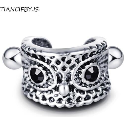 TIANCIFBYJS Owl Ear Cartilage / Helix Cuff Barbell Gold Crown Surgical Steel Barbell Piercing Bar Tragus Earring Piercing Kits