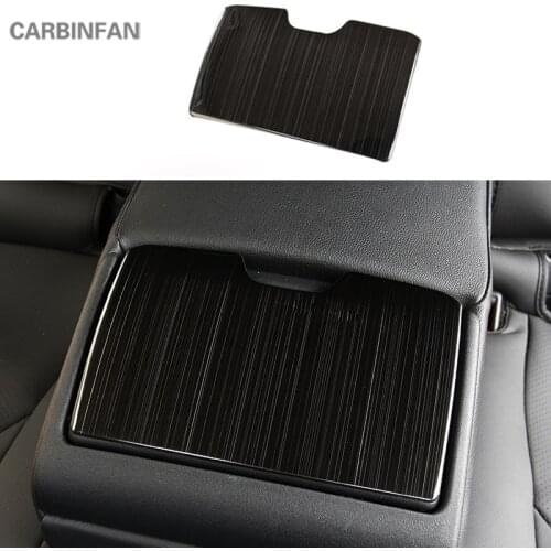 Stainless steel Rear Seat Drink Cup Holder Cover trim Frame Sticker Car Styling For Toyota Camry XV70 8th 2018 C1296