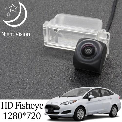 Owtosin HD 1280*720 Fisheye Rear View Camera For Ford Fiesta MK6 2009 2010 2011 2012 2013 2014 2015 Car Parking Accessories