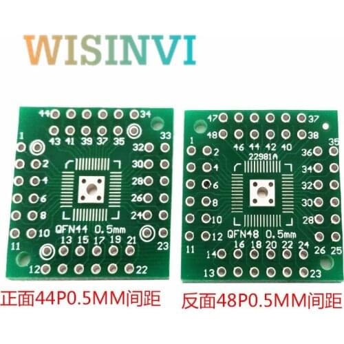 5 Pcs HTQFP QFN48 to DIP48 QFN44 0.5mm QFP48 QFP44 PQFP LQFP Adapter Plate