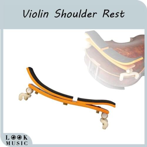 Violin Shoulder Pad 3/4 4/4 Violin Shoulder Rest Multi-Position German Style Adjustable Wooden Shoulder Rest