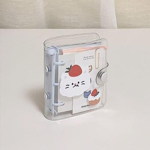 PVC Portable Photo Album Jelly Glitter Color Album for Mini Instax & Name Card Kpop Stars Photos Binder Wedding Photo Album