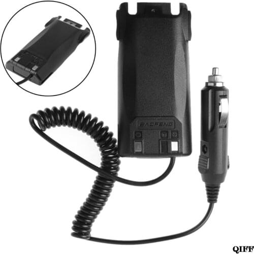 Drop Ship&Wholesale Car Charger Battery Eliminator Adapter For Baofeng UV-82 Radio Walkie Talkie APR28