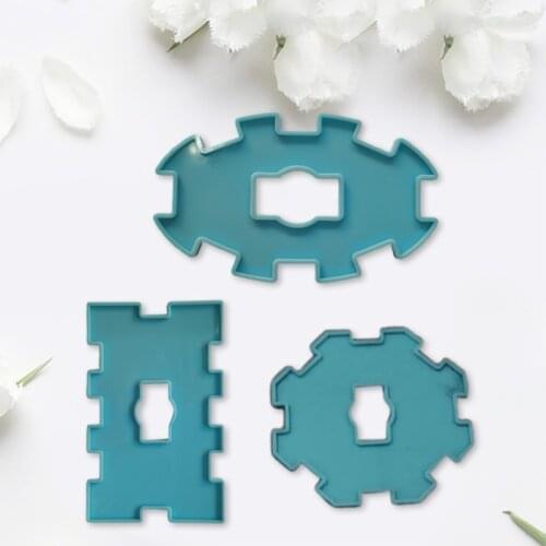 Domino Bracket Epoxy Resin Mold DIY Crafts Polymer Clay Jewelry Making Silicone Mould