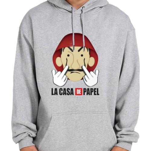 Men Hoodies La Casa De Papel Graphic Print Male Sweatshirts Casual Fashion Loose Hoody TV Series House of Paper Hoody Pullover
