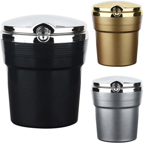 Universal Car Auto Cigarettes Smoke Ashtray Ash Holder Container with LED Lights