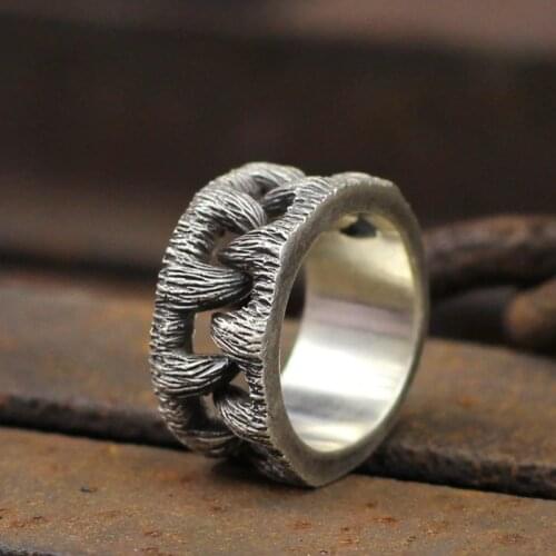 EYHIMD Vintage Unique Goth Monster Teeth Ring Gothic Punk Stainless Steel Biker Jewelry