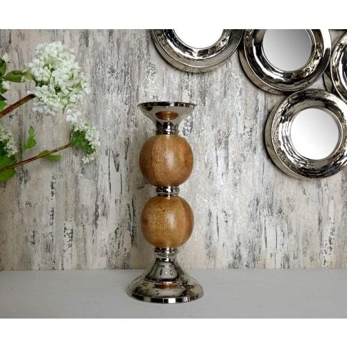 Vitale Lilav Wooden Candle Holder Small Size LİLAV WOOD