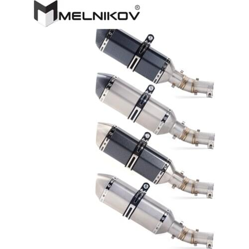 ER 6N 6F Motorcycle Exhaust Muffler Middle Link Pipe Slip On For Kawasaki ER6N ER6F NINJA650R Exhaust 2009 - 2016