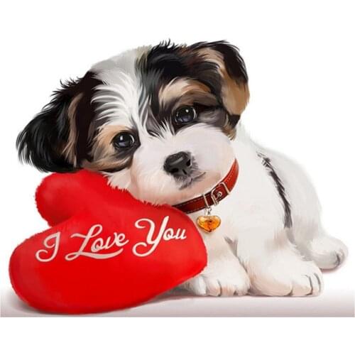 Animal Dog DIY Cross Stitch 11CT Embroidery Needlework Craft Cotton Thread Printed Canvas Home Decoration New Design Hot Sell