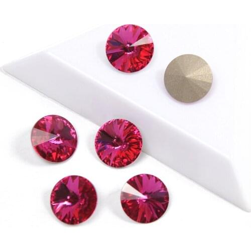 YANRUO Crystal 1122 Top Quality Rhinestone Rivoli Fuchsia Nail On Rhinestones Shing Stones Crystals Nail Appliques For Nails Art