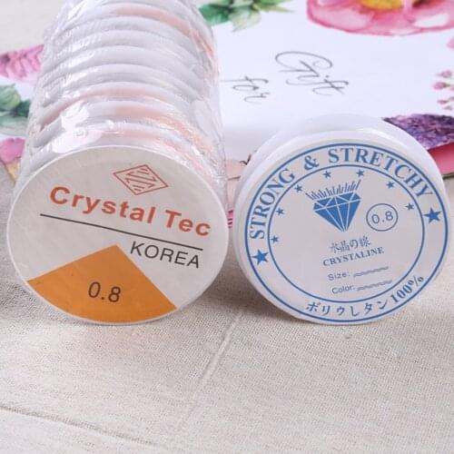 1PC 0.4-1.0mm Transparent Stretch Elastic Crystal Line Beading Rope String jewelry Cord String Thread DIY Handmade Bracelet