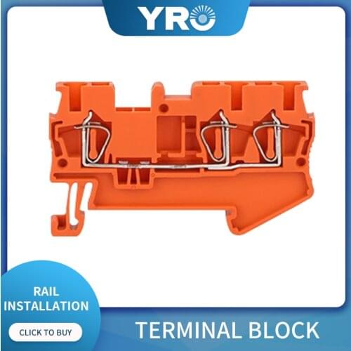 1 pieces ST 2.5 Orange din rail terminal block wire connector