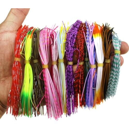10 Bundles/Lot 13cm Fly Tying Rubber Threads Skirts Silicone Straps for Flies Lures Beard wire Mixed Color