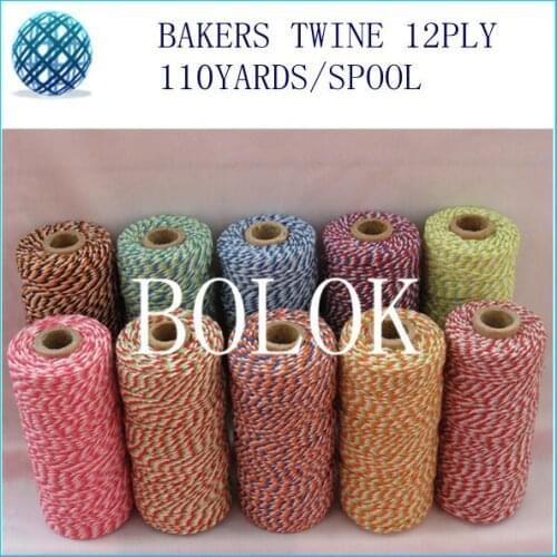 70pcs/lot 55 kinds color Cotton Baker twine 110yards/spool divine twine, for gift packing