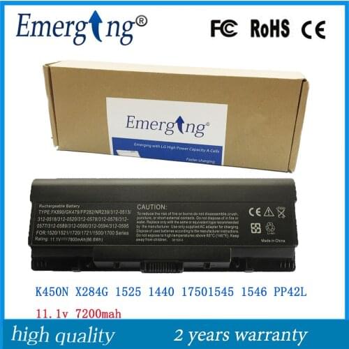 9Cell 11.1v 7800mah High Quality New Laptop Battery for Dell Inspiron 1520 1521 1720 1721 530s Vostro 1500 1700 DY375