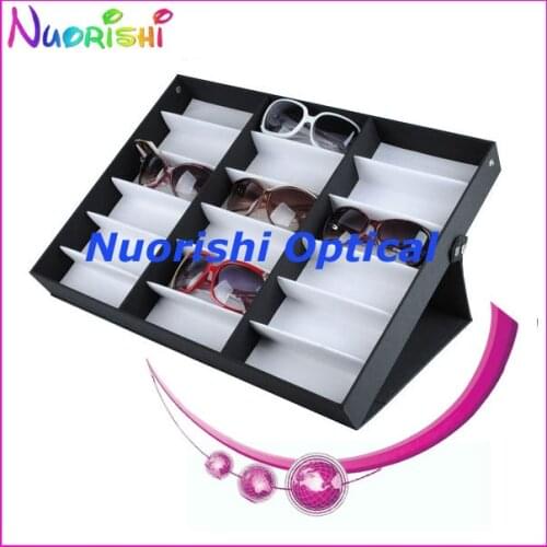 Free shipping Q207-18S sunglasses sample tray sunglasses case holding 18 pcs of sunglasses