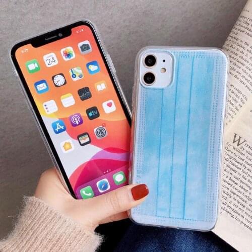 Creative Face Masks Design Thick Phone Case Anti-Scratch Dust Proof Mobile Phones Protective Cover for iPhone XS Max 11 Pro Max