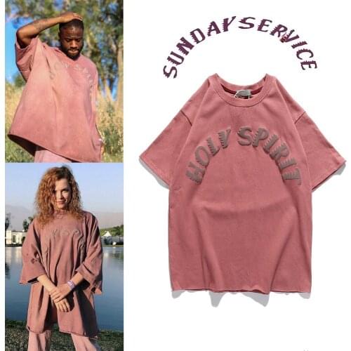 Kanye West T-shirt Holy Spirit Wyoming Tour T-shirts Men Women Hip Hop CPFM Logo Print Kanye West Tee