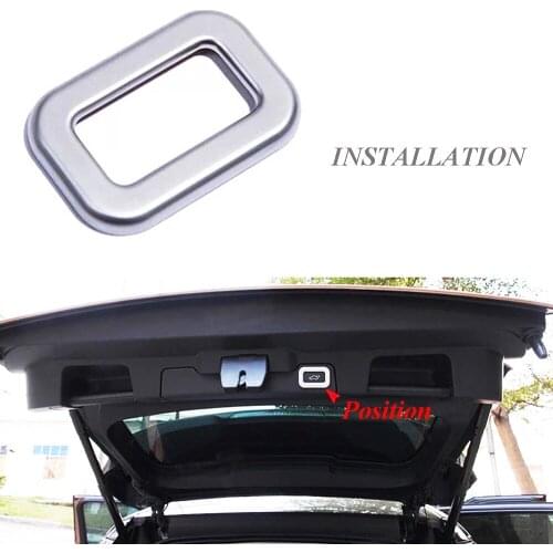 JEAZEA ABS Chrome Rear Door Trunk Switch Button Frame Cover Trim for Range Rover Sport L494 EVOQUE 2014 2015 High Quality