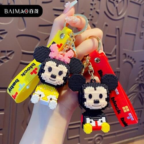 LT1161 Funny Cute Mickey Pendant Keychain for Car Keys Key Chain for backpack Keyring Key Holder Jewelry Accessories Gifts